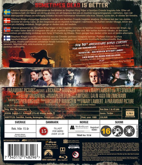 Pet Sematary (1989) (Blu-Ray)