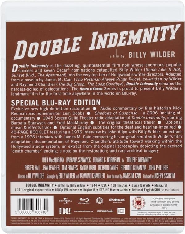 Double Indemnity (1944) (Blu-Ray)