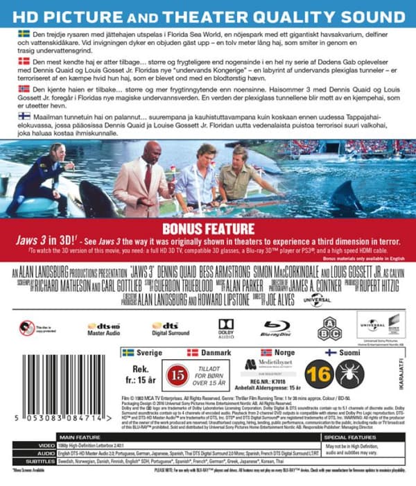 Jaws 3-D (1983) / Hajen (Blu-Ray)