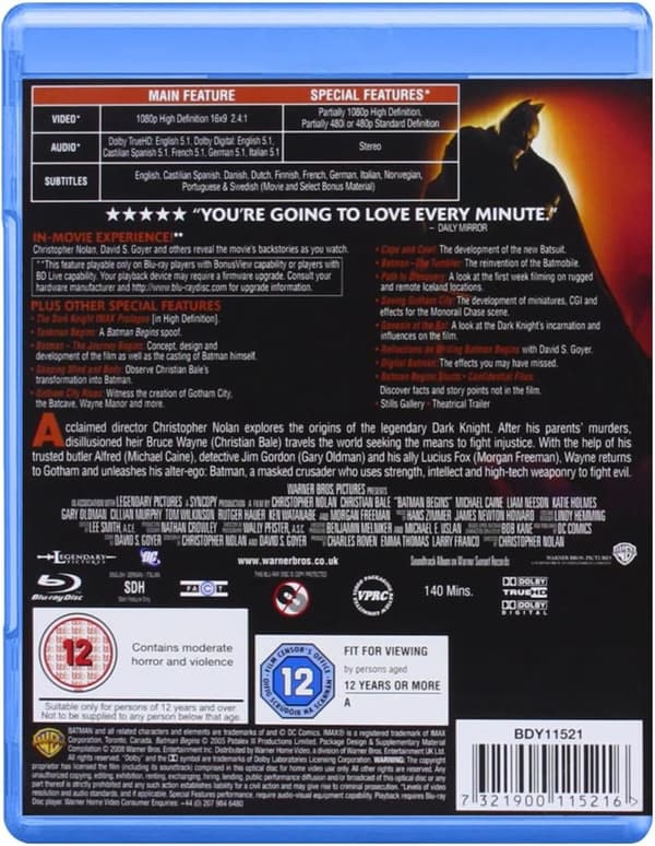 Batman Begins (2005) (Blu-Ray)