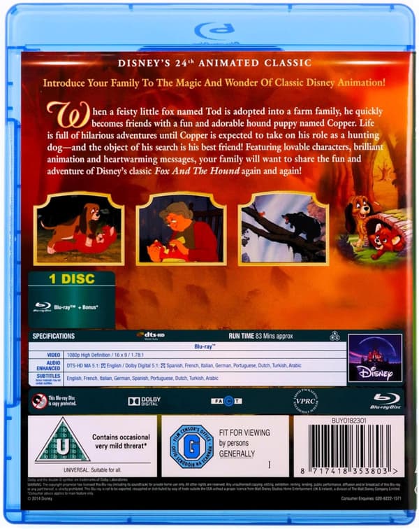 The Fox and The Hound (1981) (Blu-Ray)