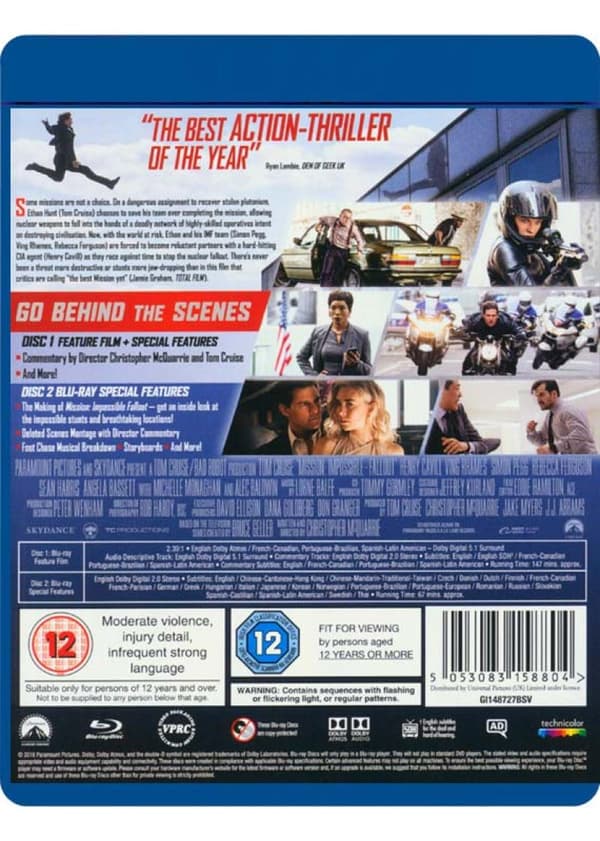 Mission: Impossible 6: Fallout (2018) (Blu-Ray)