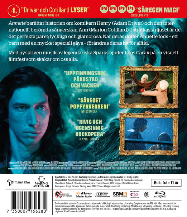 Annette (2021) Blu-Ray (svensk text)