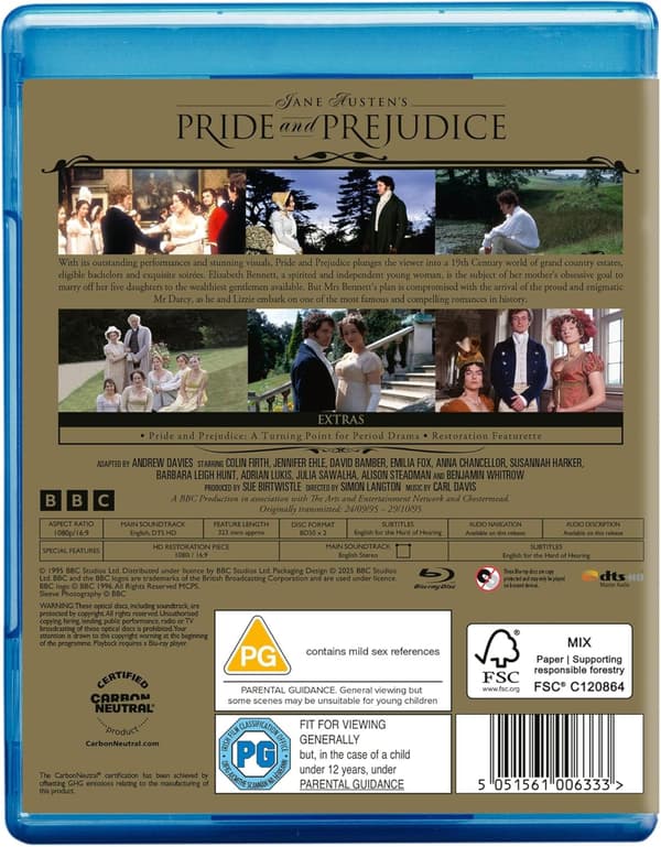 Pride & Prejudice (1995) Mini Series (Blu-Ray)