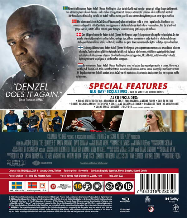 The Equalizer 3 (2023) Blu-Ray (svensk text)