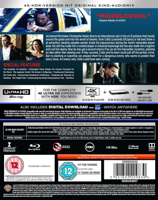 Inception (2010) (4K UHD)