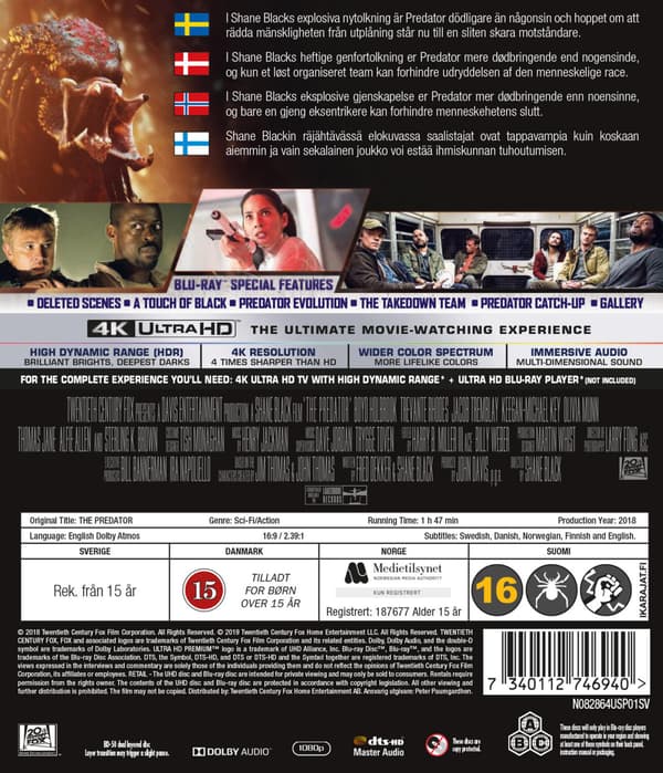 Predator 4: The Predator (2018) (4K UHD)