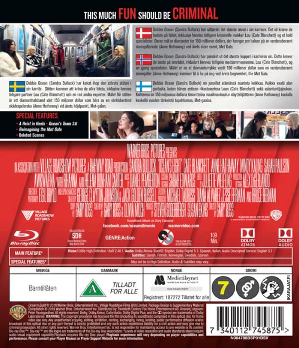Oceans Eight (2018) (Blu-Ray)