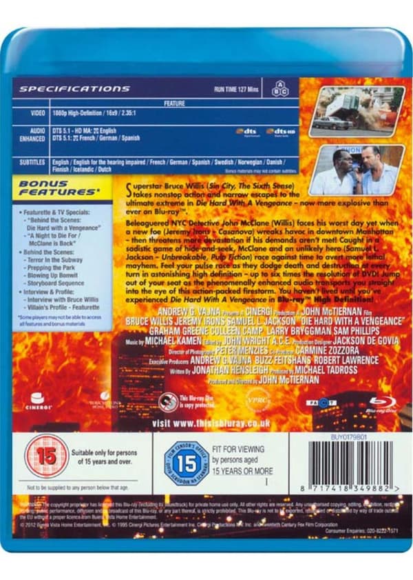 Die Hard 3: With a Vengeance (1995) (Blu-Ray)