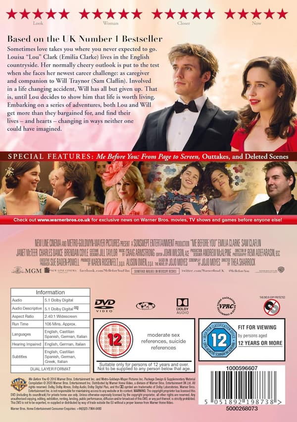Me Before You (2016) (DVD)
