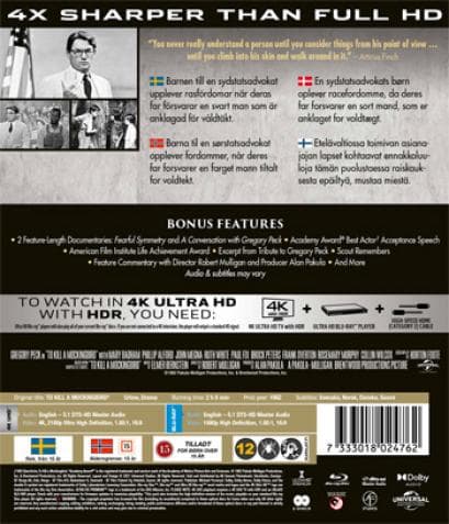 To Kill A Mockingbird (1962) (4K UHD)