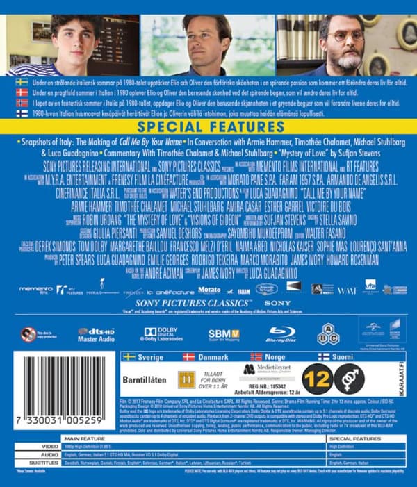 Call Me by Your Name (2017) (Blu-Ray)