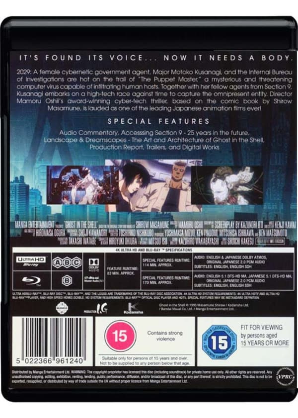 Ghost In The Shell (1995) (4K UHD)