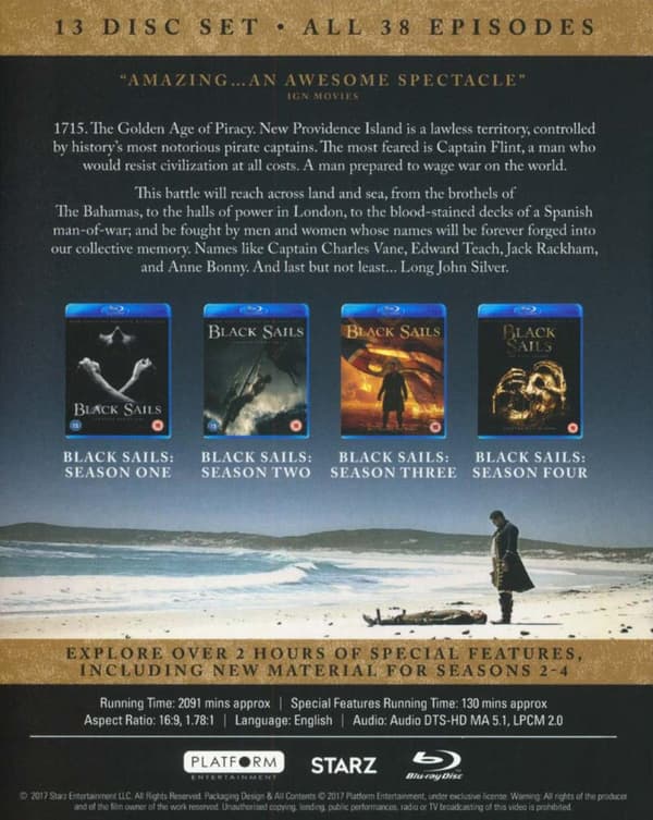 Black Sails The Complete Series (2014-2017) (Blu-Ray)