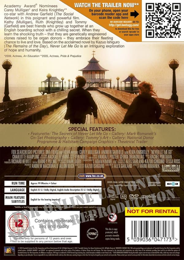 Never Let Me Go (2010) (DVD)