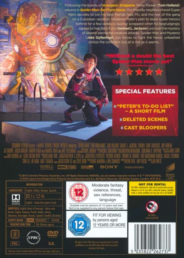 Spider-Man 2: Far From Home (2019) (DVD)