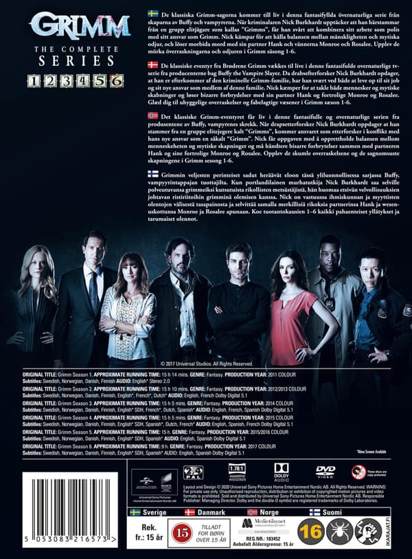 Grimm The Complete Series (2011-2017) (DVD)