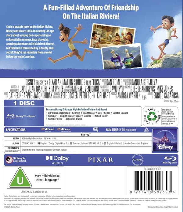 Luca (2021) (Blu-Ray)