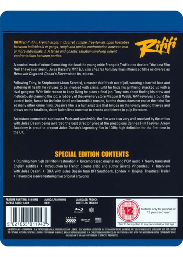 Rififi (1955) (Blu-Ray)