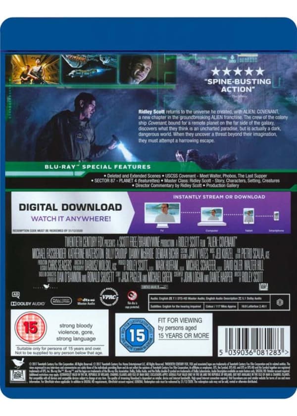 Alien: Covenant (2017) (Blu-Ray)