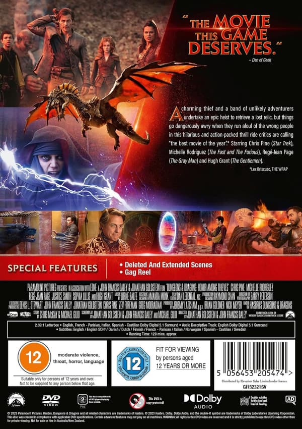 Dungeons & Dragons: Honor Among Thieves (2023) (DVD)
