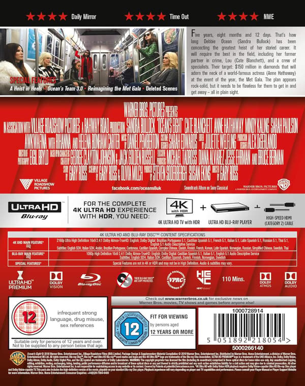 Oceans Eight (2018) (4K UHD)