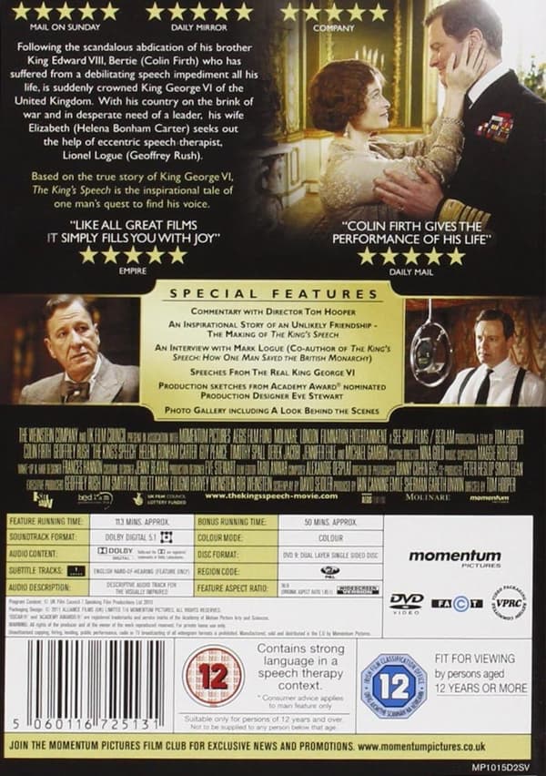 The Kings Speech (2010) (DVD)