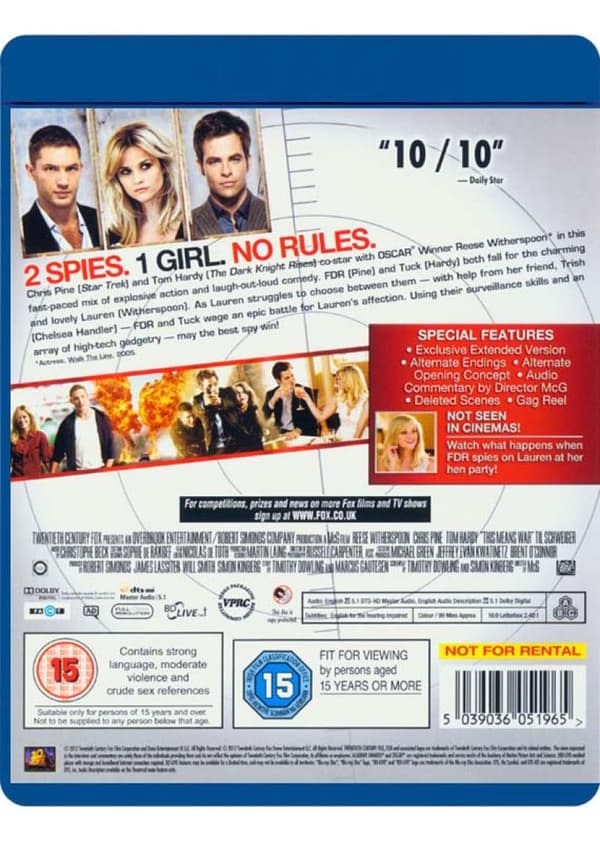 This Means War (2012) (Blu-Ray)