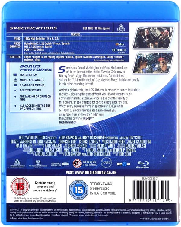 Crimson Tide (1995) (Blu-Ray)