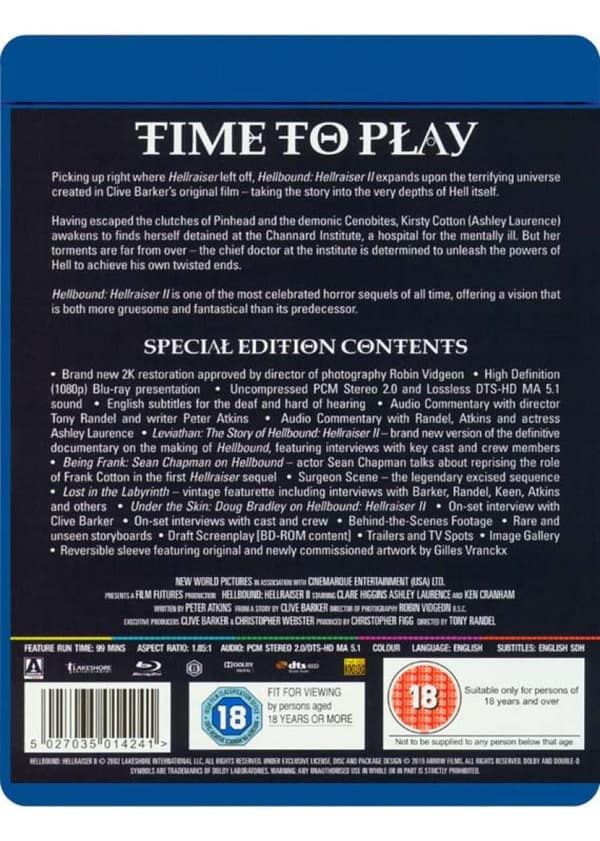 Hellraiser 2: Hellbound (1988) (Blu-Ray)