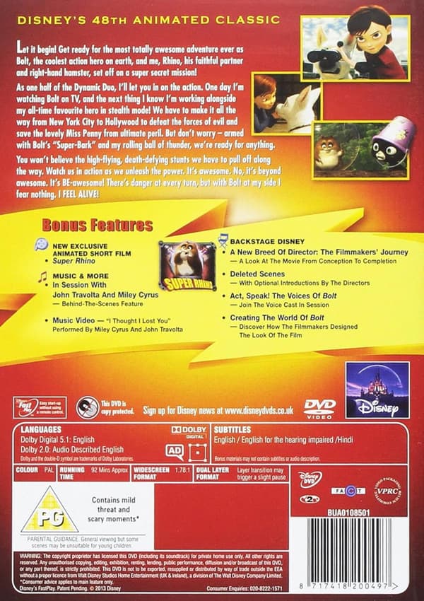 Bolt (2008) (DVD)
