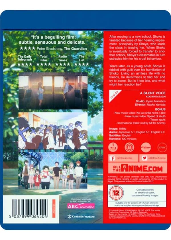 A Silent Voice (2016) (Blu-Ray)
