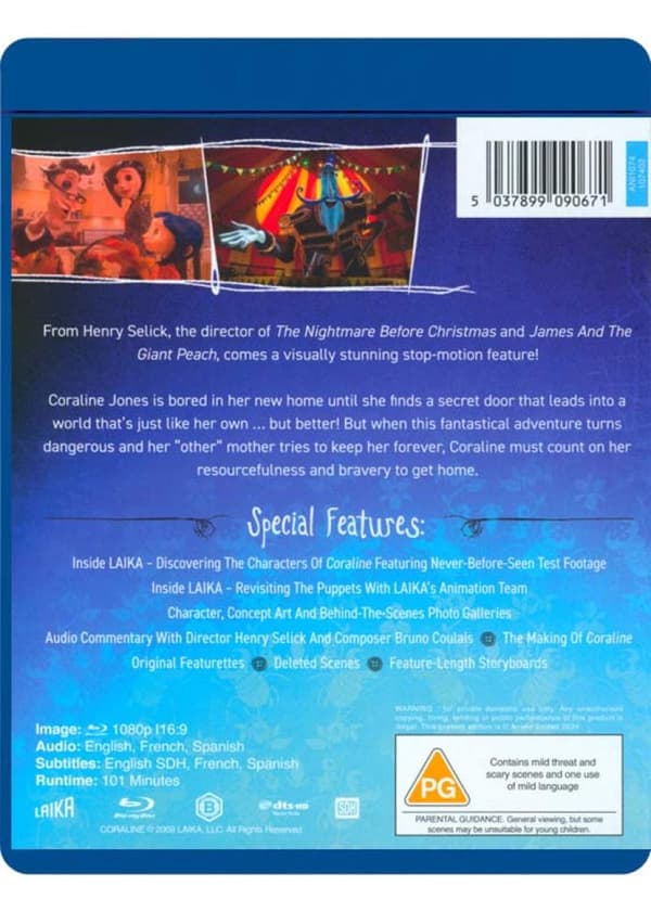 Coraline (2009) (Blu-Ray)