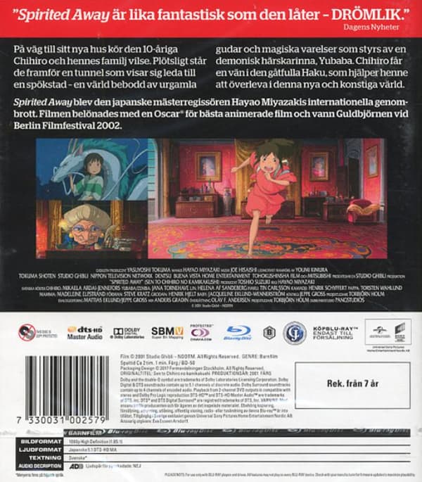 Spirited Away (2001) (Blu-Ray)