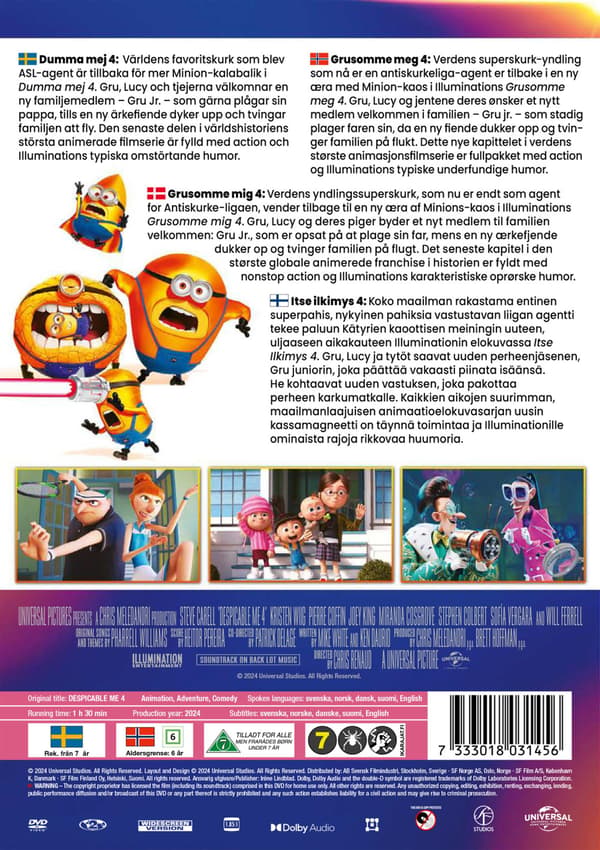 Despicable Me 4 (2024) / Dumma mej (DVD)