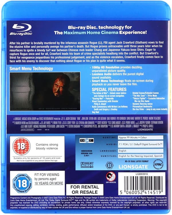 War (aka Rogue) (2007) (Blu-Ray)