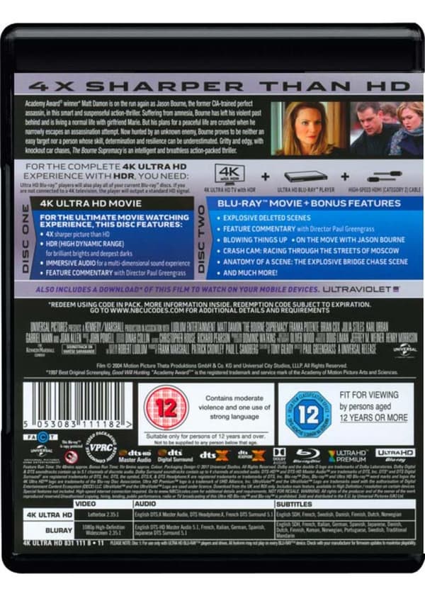 Bourne 2: The Bourne Supremacy (2004) (4K UHD)