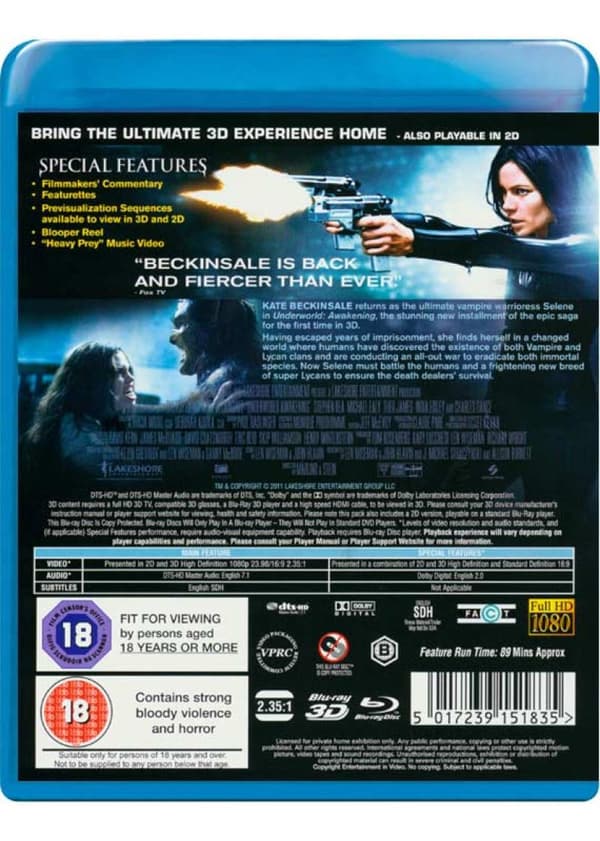 Underworld: Awakening (2012) (Blu-Ray)