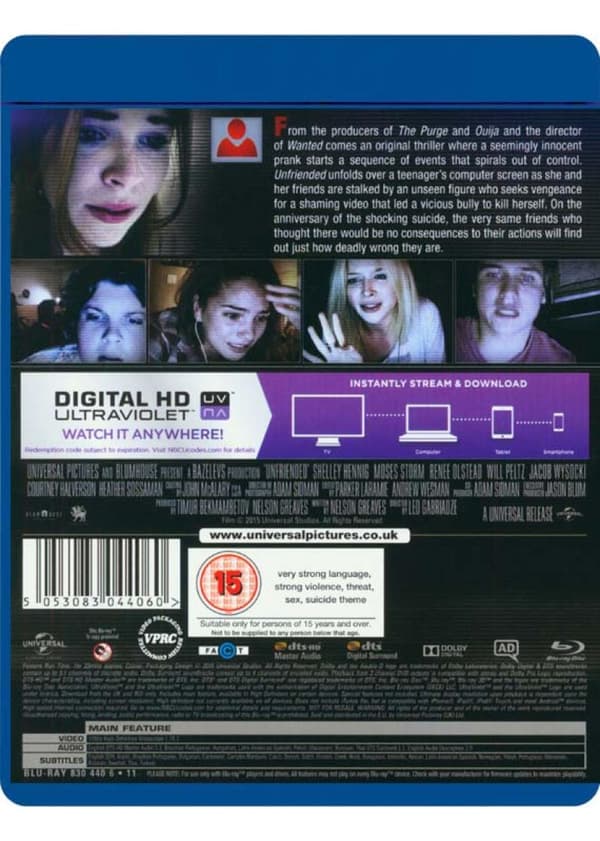 Unfriended (2014) (Blu-Ray)