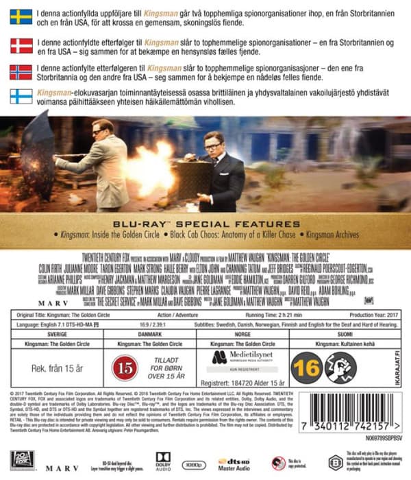 Kingsman: The Golden Circle (2017) (Blu-Ray)