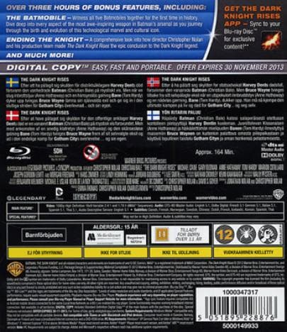 The Dark Knight Rises (2012) (Blu-Ray)