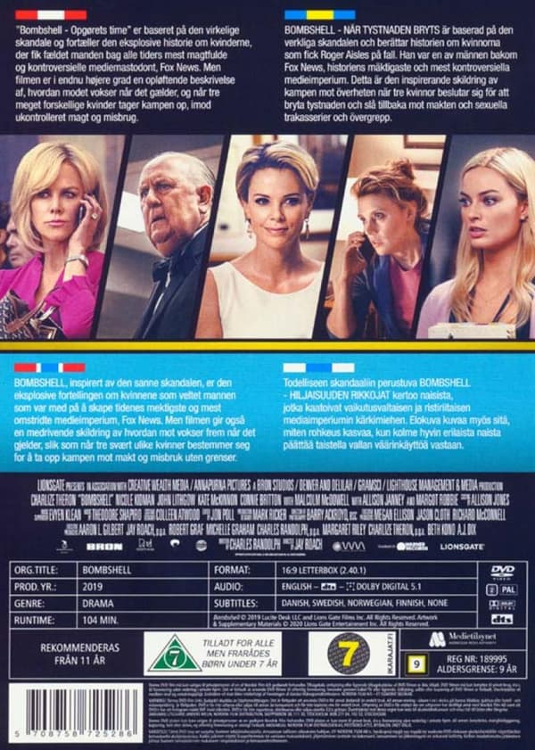 Bombshell (2019) DVD (svensk text)