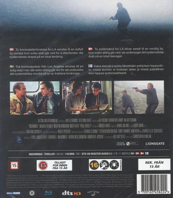 Insomnia (2002) Blu-Ray (svensk text)