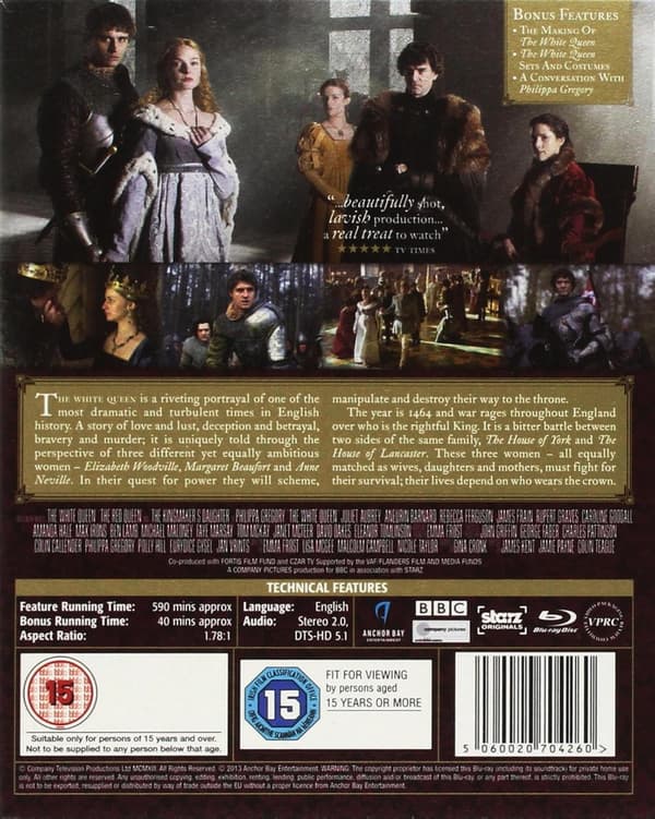 The White Queen (2013) Mini Series (Blu-Ray)