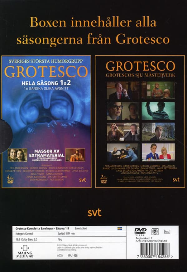 Grotesco - Samlingsbox The Complete Series (2007-2017) (DVD)