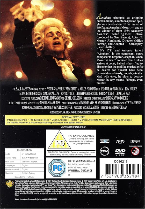 Amadeus (1984) (DVD)