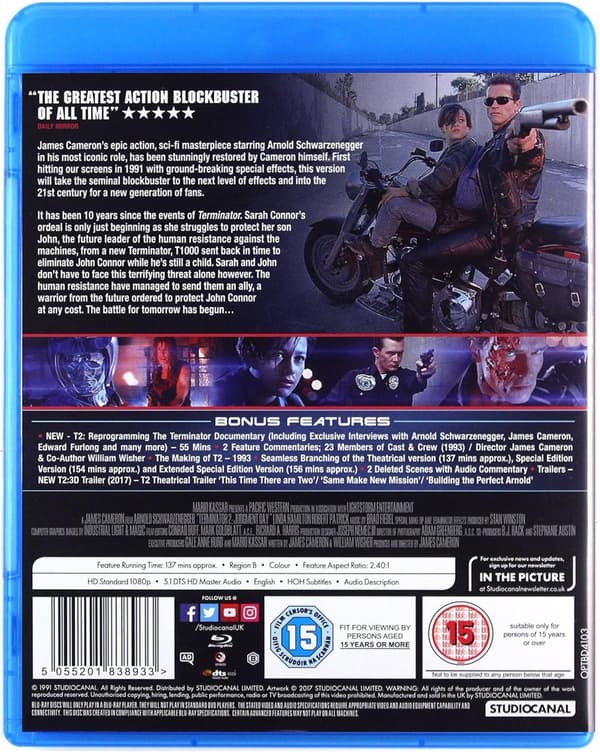 Terminator 2: Judgment Day (1991) (Blu-Ray)
