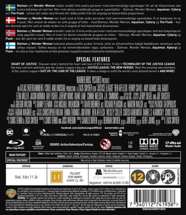 Justice League (2017) (Blu-Ray)
