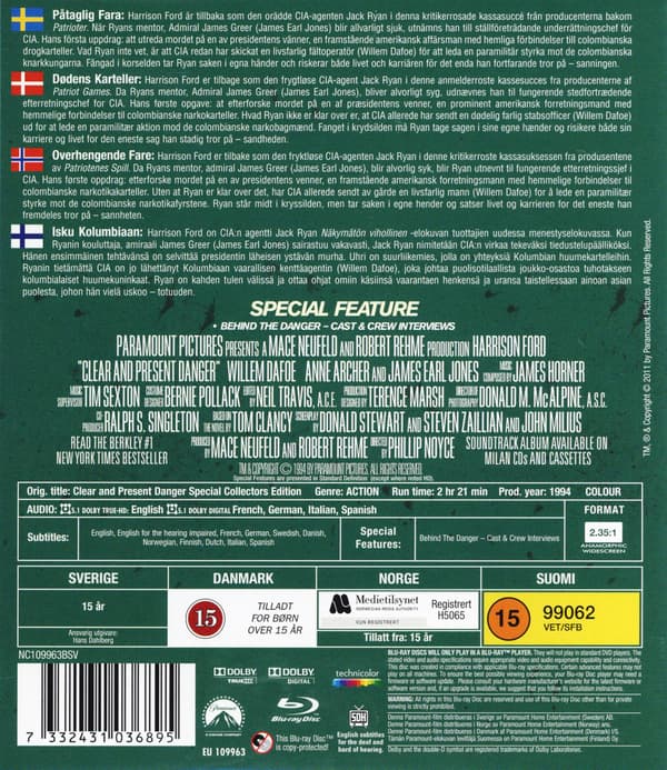 Clear and Present Danger (1994) (Blu-Ray)