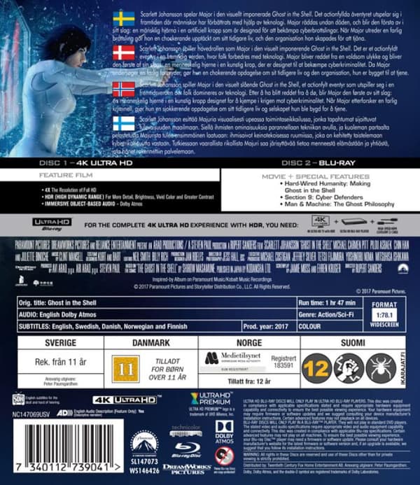 Ghost In The Shell (2017) (4K UHD)